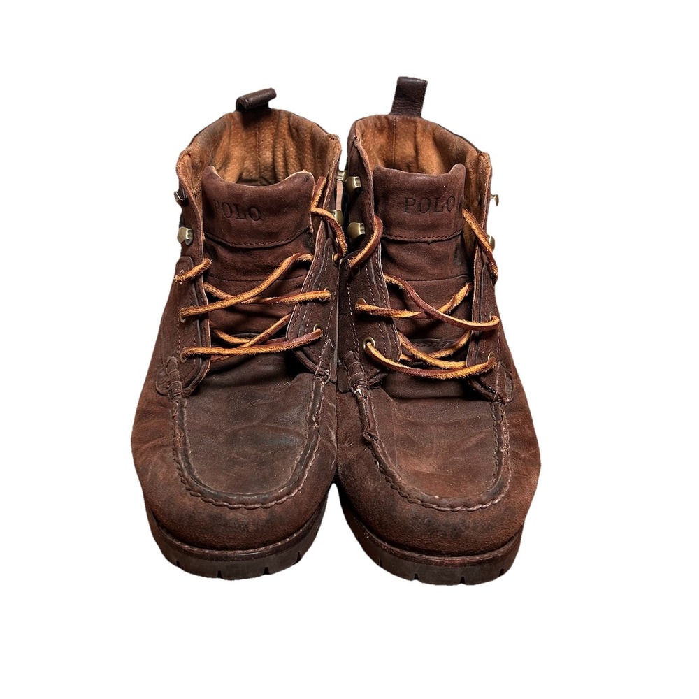 Polo Ralph Lauren Rupert Oiled Leather Chukka Boots Lace Up‎ Mens Sz 10D